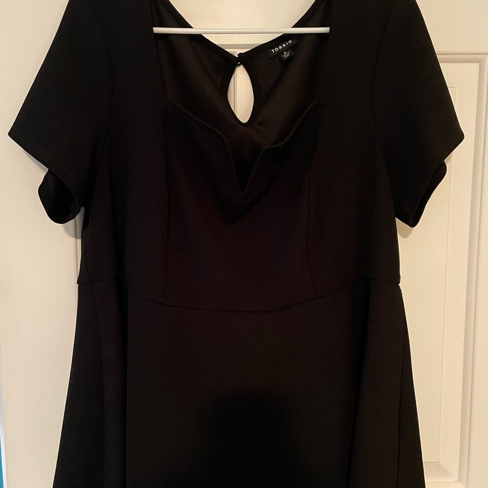 Torrid Size 2 Black Peplum Top